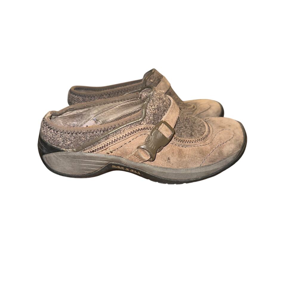 Women’s Merrill Mule Comfort Brown Shoes. Size 8